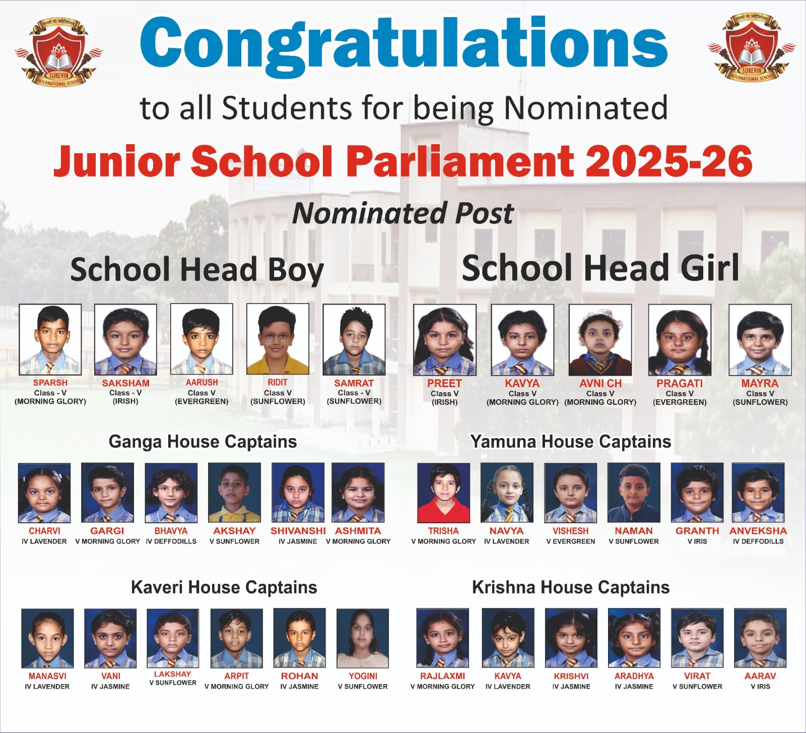 ✨ Junior School Parliament Election 2025–26 ✨🗳️